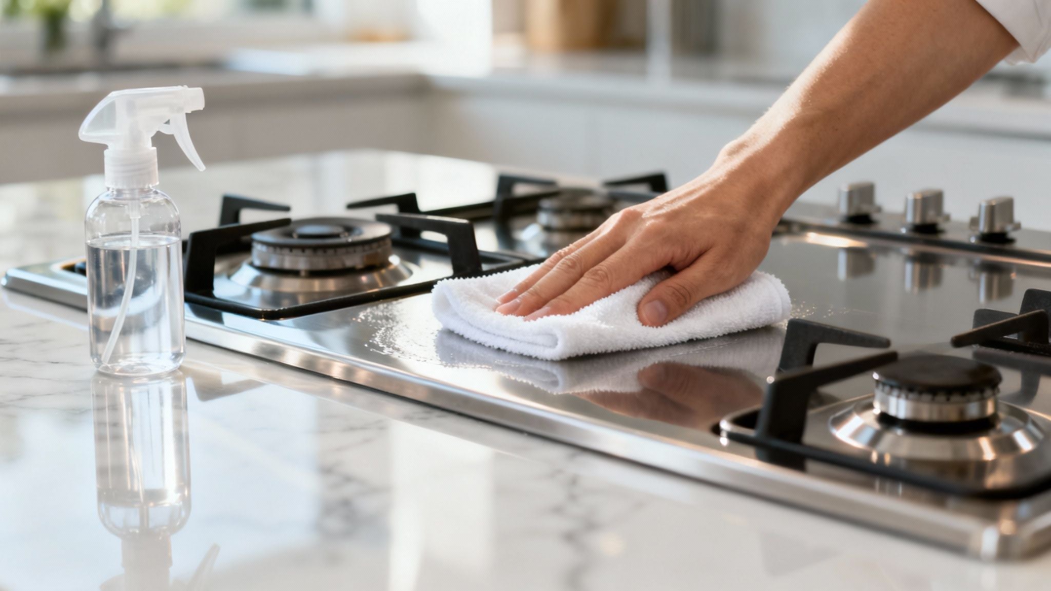 How to Clean a Stainless Steel Cooktop Safely and Simply