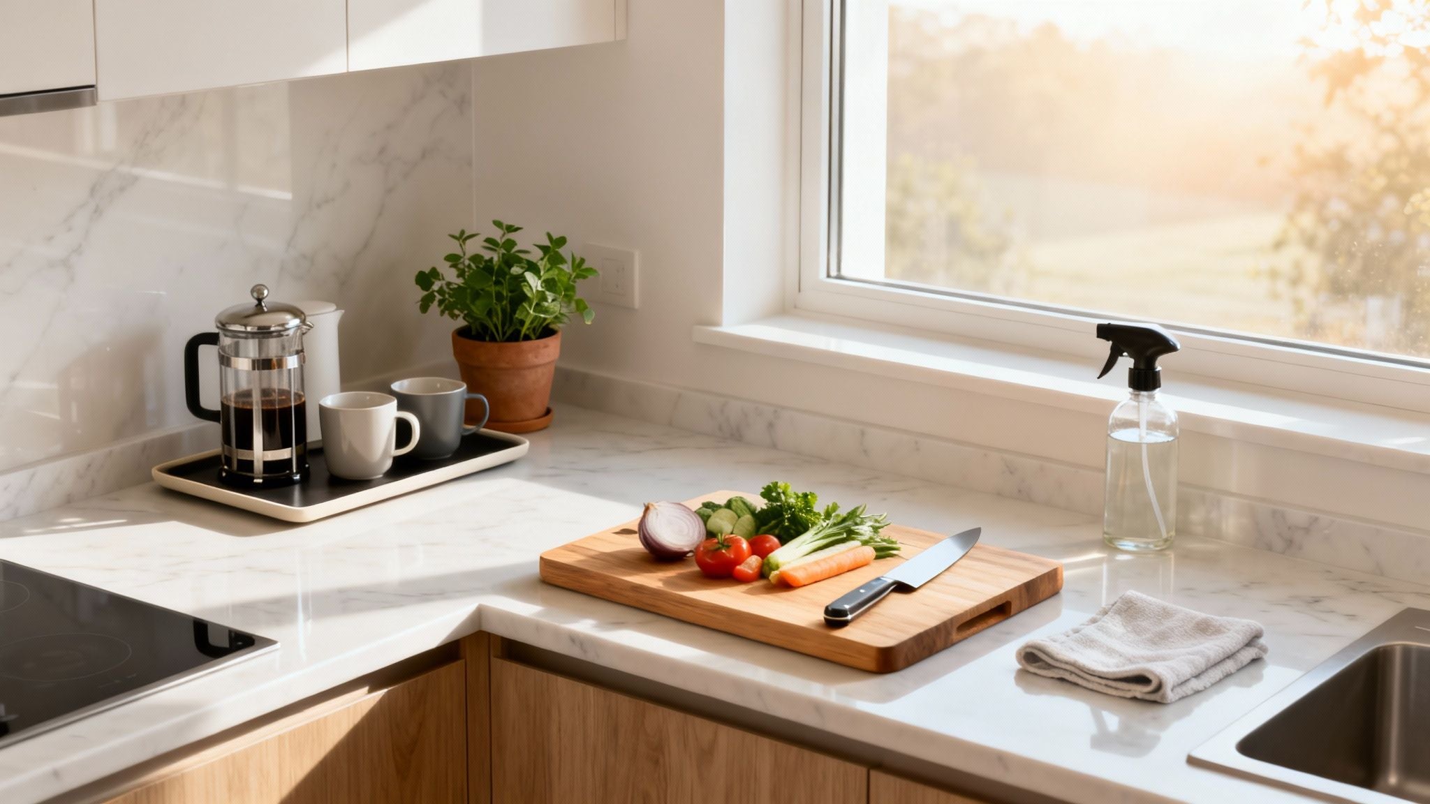 A Guide to Organizing Kitchen Countertops for a Calm, Functional Home